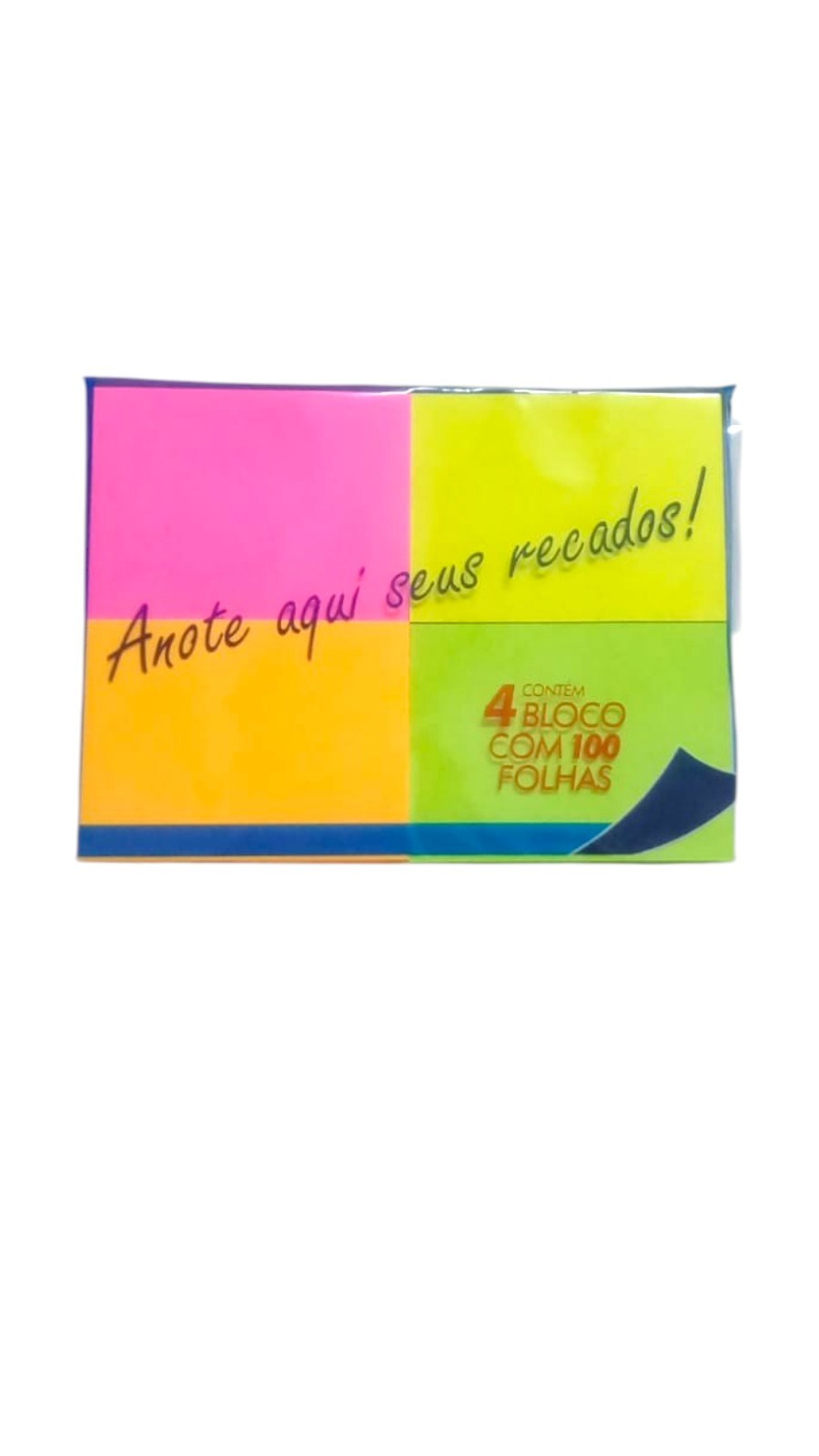 BLOCO ADESIVO 38X50 C/4 KAZ NEON